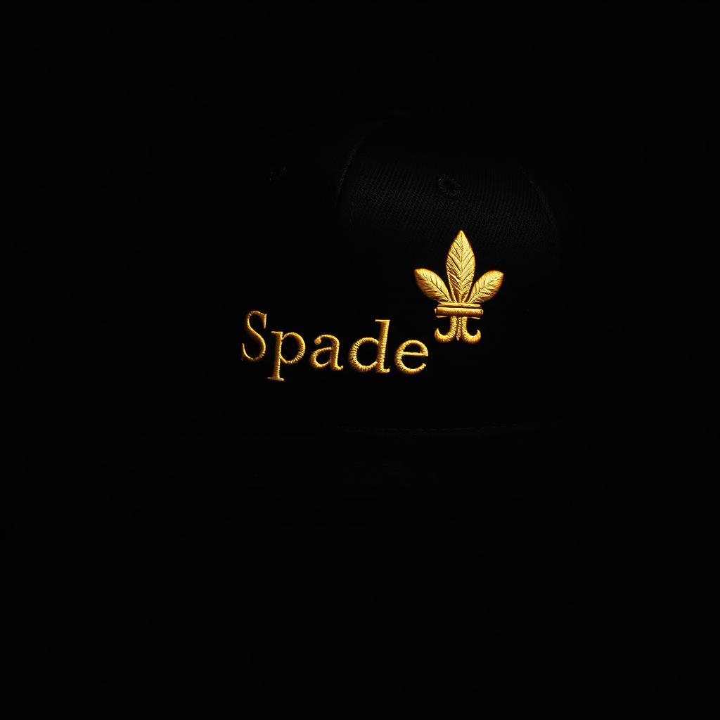 Spade Crest Cap — studio product render